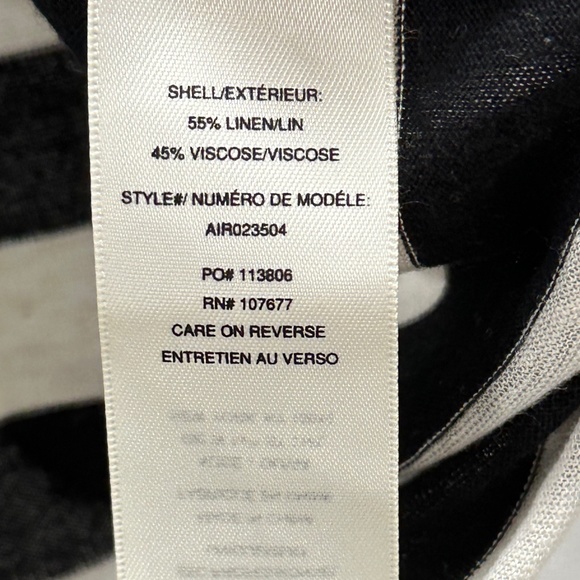 Alice & Olivia AIR Slub Linen Striped Crop Top - Picture 5 of 6